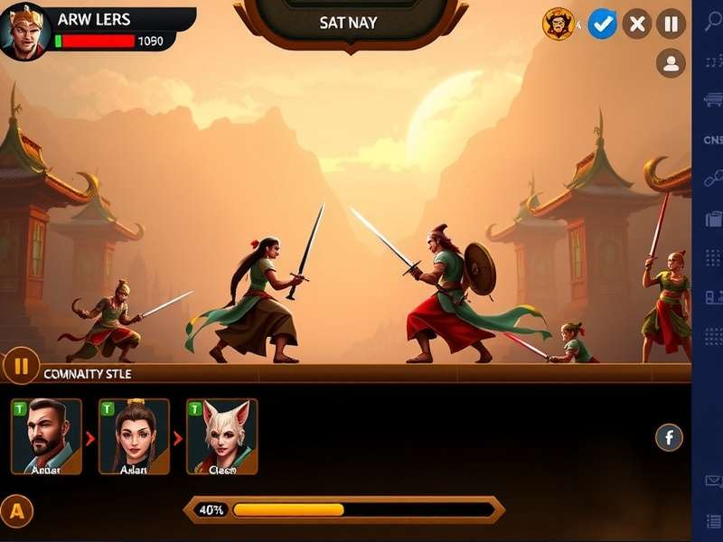 Anjuna Warriors gameplay screenshot showing character battles